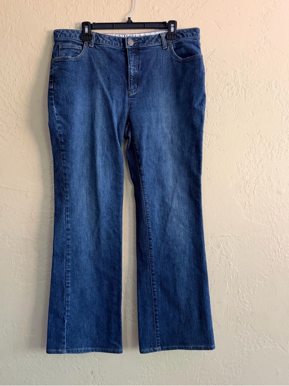Lands' End Women's Dark Blue Wide Leg Jeans